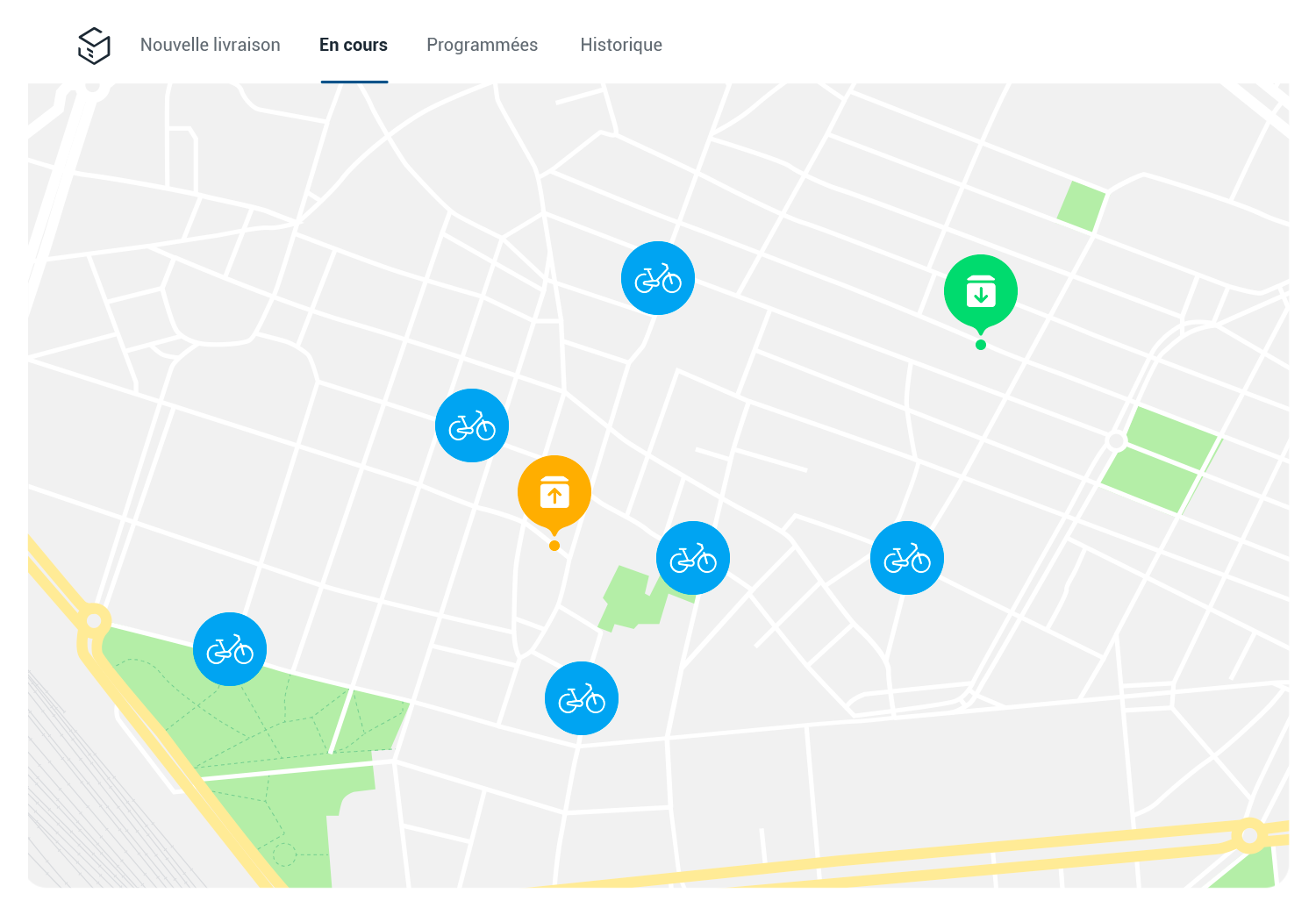 Express courier dashboard